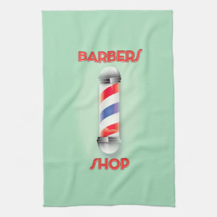 Paño De Cocina Señal de poste vintage de barbería