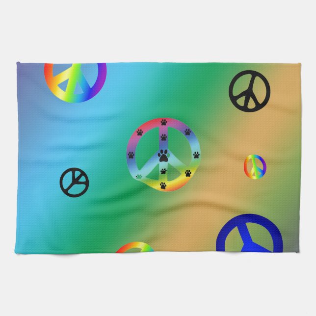 Paño De Cocina Señales de paz (Horizontal)