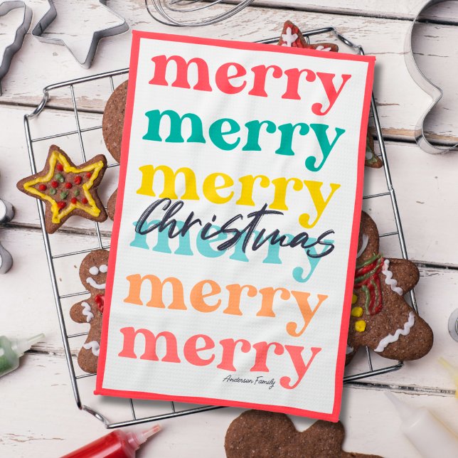 Paño De Cocina Sencilla y elegante navidad de la mora roja (Subido por el creador)