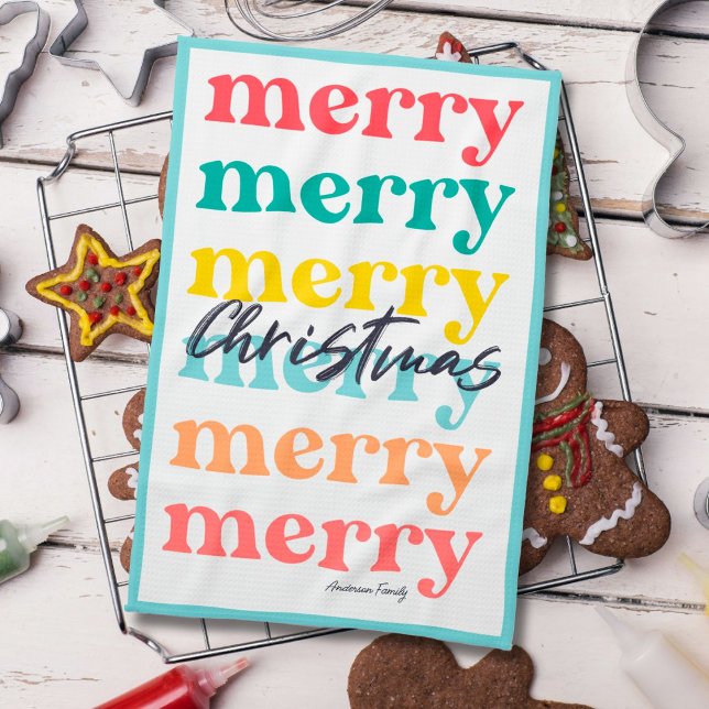 Paño De Cocina Sencilla y elegante Navidad de los Blue Merry (Subido por el creador)