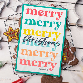 Paño De Cocina Sencilla y elegante Navidad verde