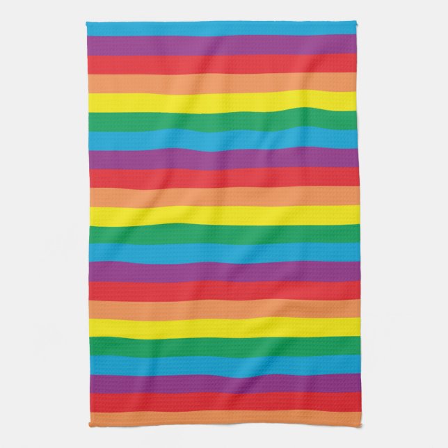 Paño De Cocina Sencillamente patrón arco iris (Vertical)
