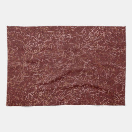 Paño De Cocina Sencillo Abstrato Thread Art Patrón rojo