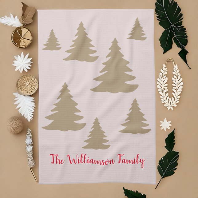 Paño De Cocina Sencillo árbol de oro del guión neutro lindo (Subido por el creador)