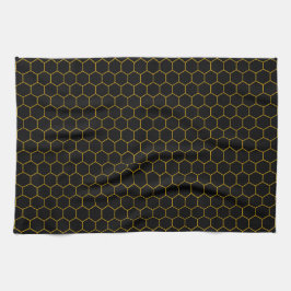 Paño De Cocina Sencillo y elegante patrón de abeja amarillo negro