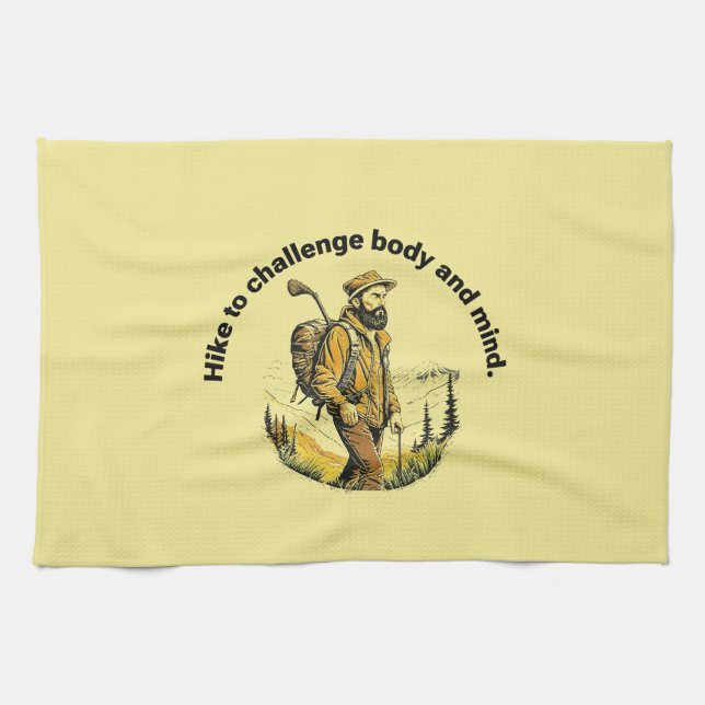 Paño De Cocina Senderismo para desafiar cuerpo y mente. (Horizontal)