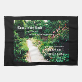 Paño De Cocina Sendero del Jardín con Proverbios 3:5-6