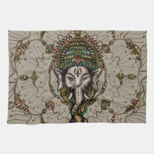 Paño De Cocina Señor Ganesha - color en lona