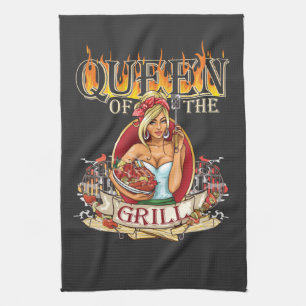 Paño De Cocina Señora Del Grill Para Las Mujeres Que Aman La Parr