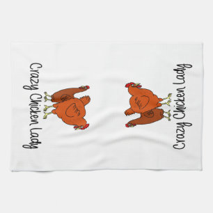 Paño De Cocina Señora loca del pollo