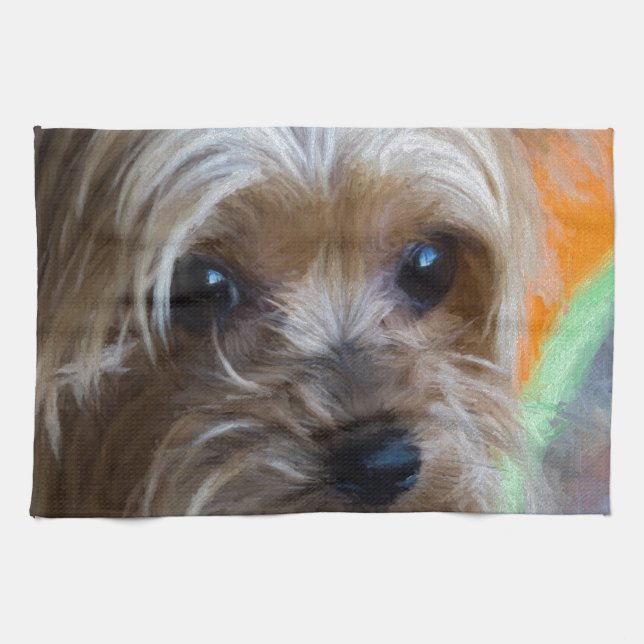 Paño De Cocina Señora Yorkshire Terrier (Horizontal)