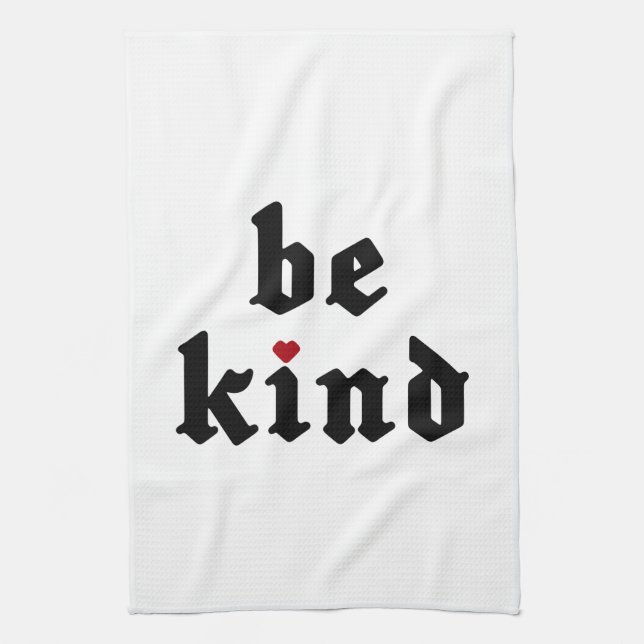 Paño De Cocina Ser amable - Mensaje positivo simple (Vertical)