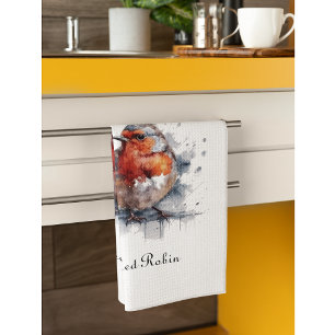 Paño De Cocina Serene Robin, personalizado