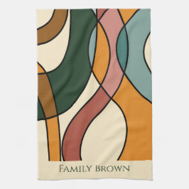 Paño De Cocina Serene Savanna Gentle Abstract Earthy Family Name 