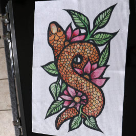 Paño De Cocina Serpiente de flor