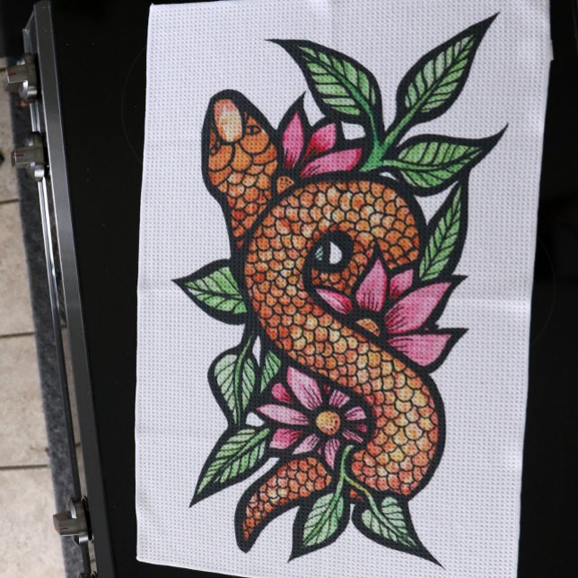 Paño De Cocina Serpiente de flor (Subido por el creador)