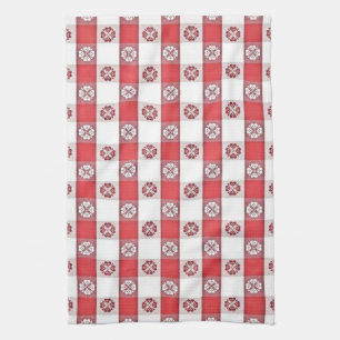 Paño De Cocina Servilleta de impresión de mantel italiano rojo bl