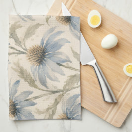 Paño De Cocina Servilletas de Acuarela de Flor de Cono Azul - Jar