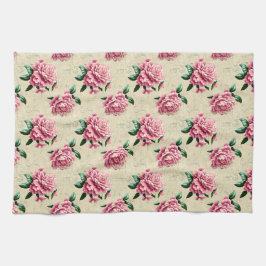 Paño De Cocina Shabby Chic Pink Gardenias