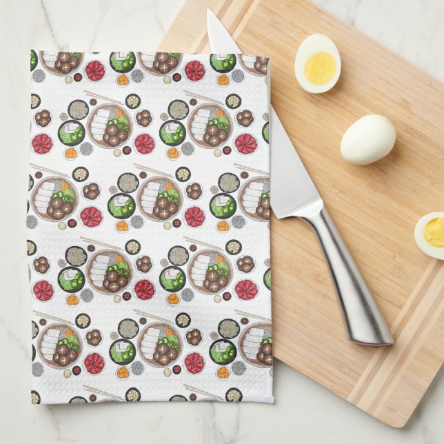 Paño De Cocina Shabu-Shabu Japón Cocina japonesa caliente (Doblado Cuarto)