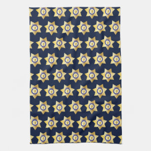 Paño De Cocina Sheriff Gold Star Badge Fun