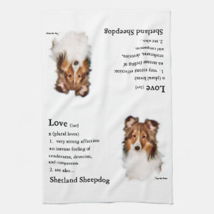 Paño De Cocina Shetland Sheepdog Sheltie Aovers Regalos