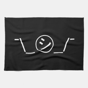 Paño De Cocina Shi Kana Shrug Emoticon ¯\_ ㋛_/ Ø Kaomoji japonés