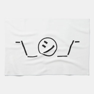 Paño De Cocina Shi Kana Shrug Emoticon ¯\_ ㋛_/ Ø Kaomoji japonés