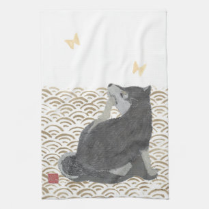 Paño De Cocina Shiba Inu, arte japonés