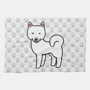 Paño De Cocina Shiba Inu Blanco