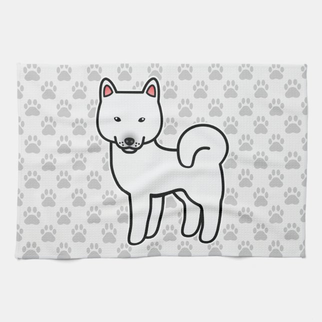 Paño De Cocina Shiba Inu Blanco (Horizontal)