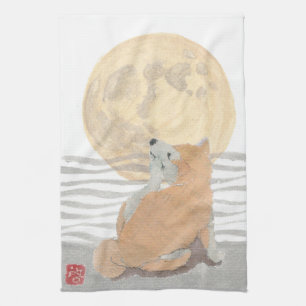 Paño De Cocina Shiba Inu, Super Luna