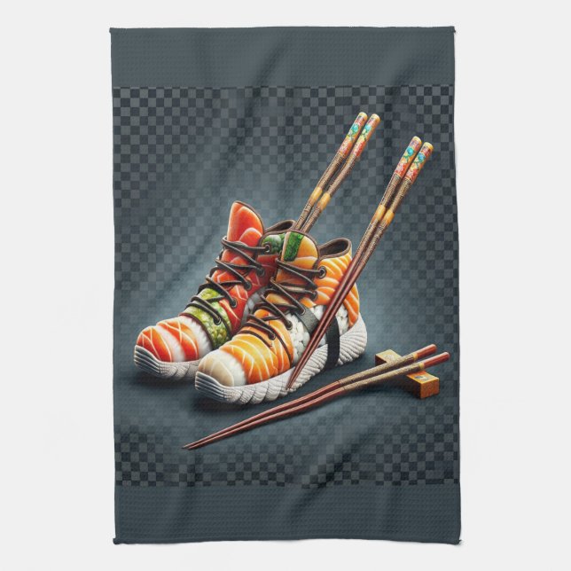Paño De Cocina Shoeshi ME - Esneaker único de sushi (Vertical)