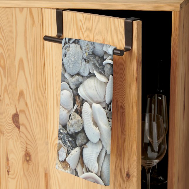 Paño De Cocina Shoreline Shells Coastal Texture (Pliegue de tercios)