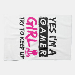 Paño De Cocina Sí, soy un Chica de juegos de Chica de juegos de a