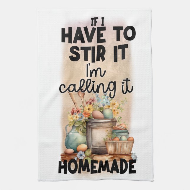 Paño De Cocina Si tengo que revolverlo, lo llamo Casemade. (Vertical)