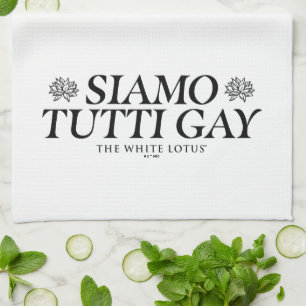 Paño De Cocina Siamo Tutti Gay - El Lotus blanco