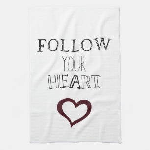 Paño De Cocina Siga su corazón
