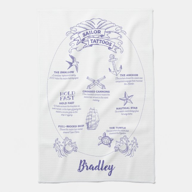 Paño De Cocina Significados del mariner y del tatuaje del mariner (Vertical)