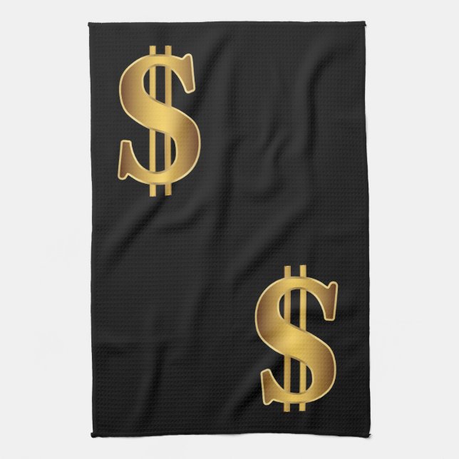 Paño De Cocina Signo de dólar (Vertical)