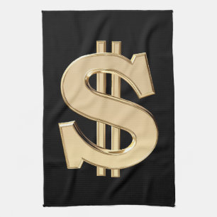 Paño De Cocina signo de dólar 3D