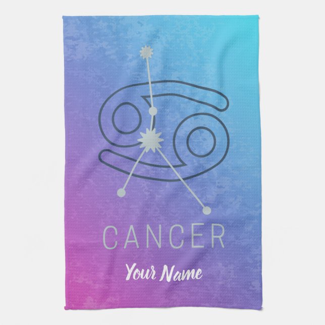 Paño De Cocina Signo de estrella del Zodiac del cáncer Constelaci (Vertical)