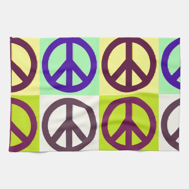 Paño De Cocina Signo de paz arte pop (Horizontal)