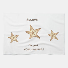 Paño De Cocina Sigue tus sueños acuarela Seatime Starfish