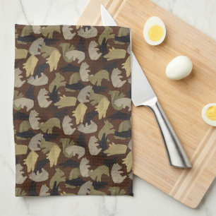 Paño De Cocina Silhouette Animal Camouflage Brown