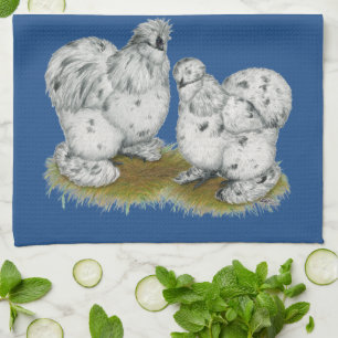 Paño De Cocina Silkie Bantam Splash Chickens