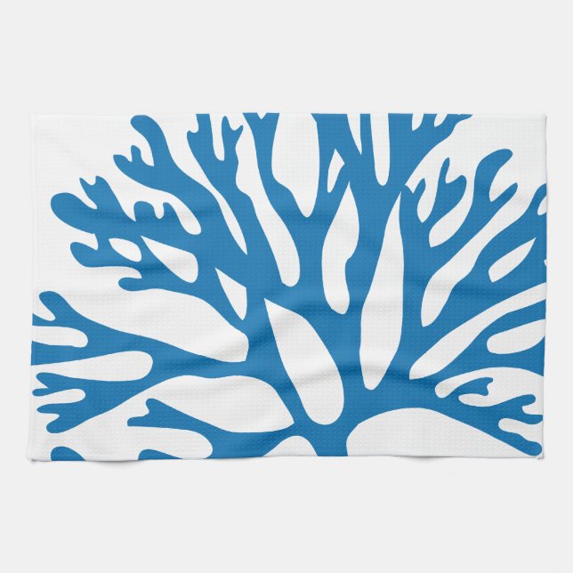 Paño De Cocina silueta coralina azul (Horizontal)