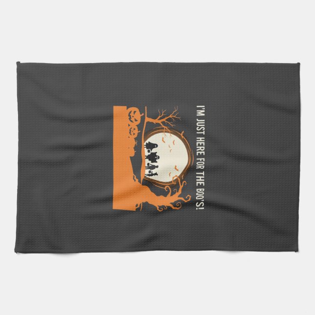 Paño De Cocina Silueta de fantasma de Halloween Boo (Horizontal)