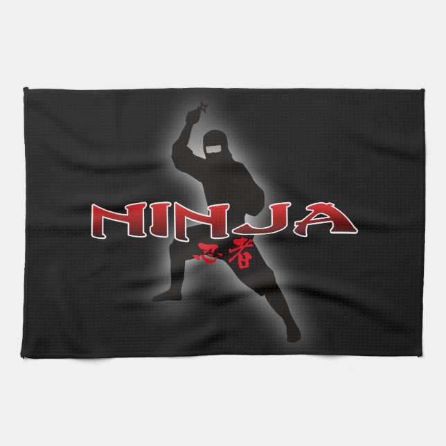 Paño De Cocina Silueta de Ninja (Horizontal)