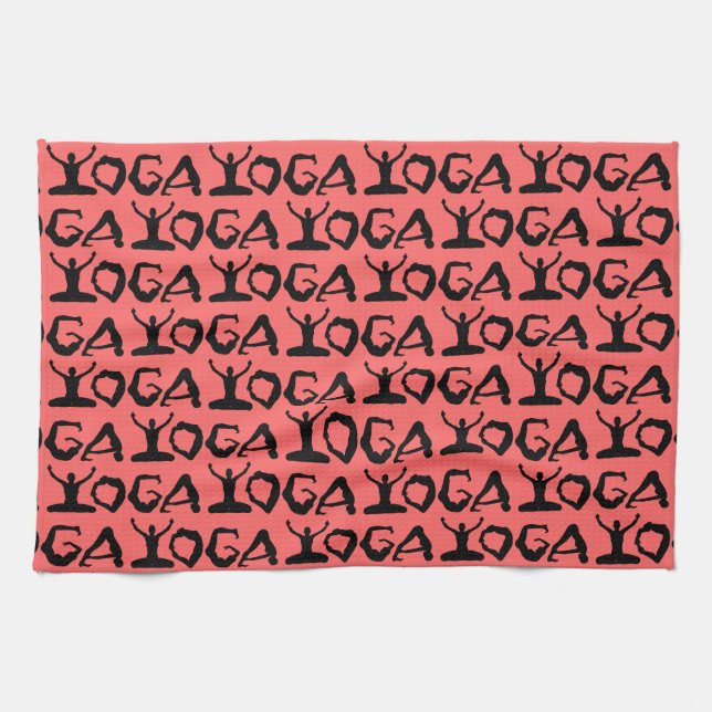 Paño De Cocina Siluetas de yoga (Horizontal)